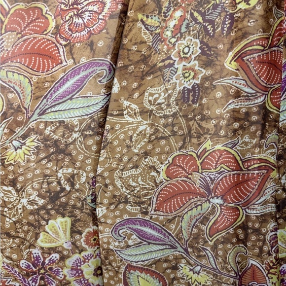 Chico’s Chiffon Floral Brown Purple Maxi Skirt Size 0 (US 4-6) - Picture 9 of 13